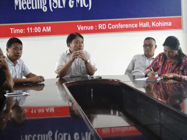 Members seated at the State Level Vigilance and Monitoring Committee meeting